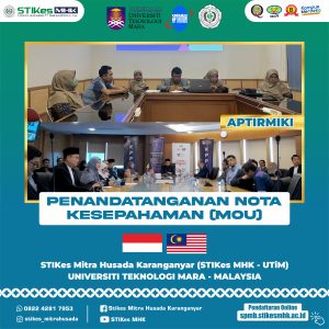 Penandatanganan Nota Kesepahaman (MoU) Dengan Universiti Teknologi Mara – Malaysia Kegiatan Ini Dilaksanakan Secara Daring Via Zoom